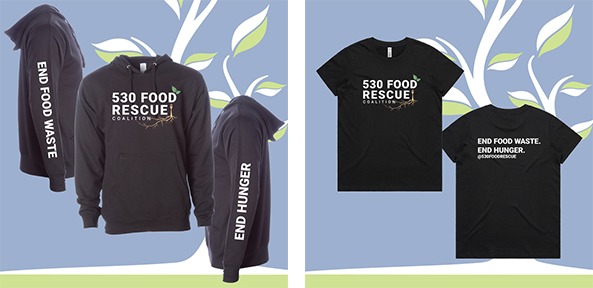 530 Food Rescue hoodie and t-shirt.